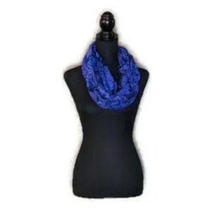 Blue and Purple Paisley Infinity Scarf